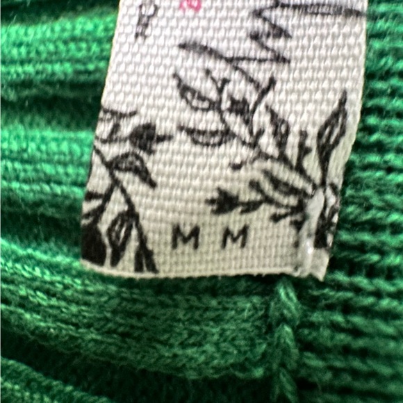 Free People Emerald Ribbed Button-Up Sweater Top Size Medium - Picture 5 of 6